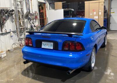 Blue sedan car